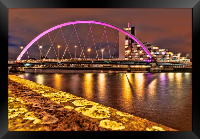Glasgow Clyde Arc Framed Print by Valerie Paterson