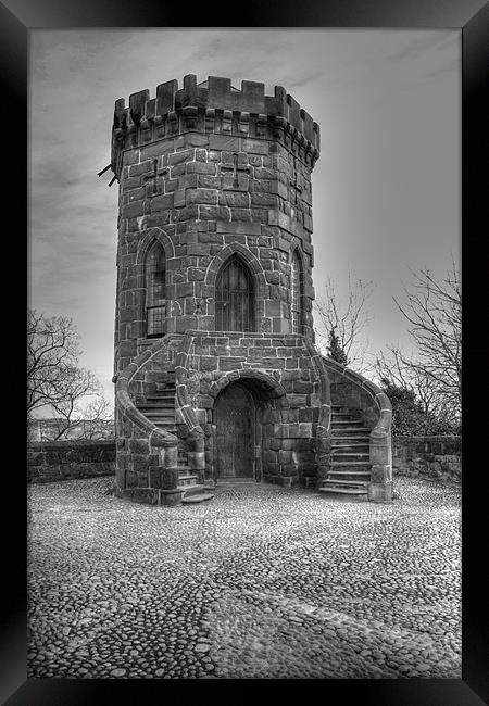 St Louis Tower Shrewsbury Regiment Castle BW Framed Print by David French