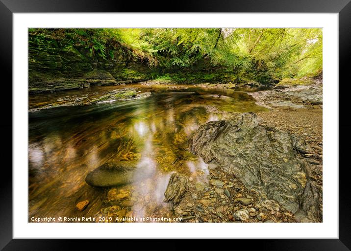 Valley Stream Framed Mounted Print by Ronnie Reffin