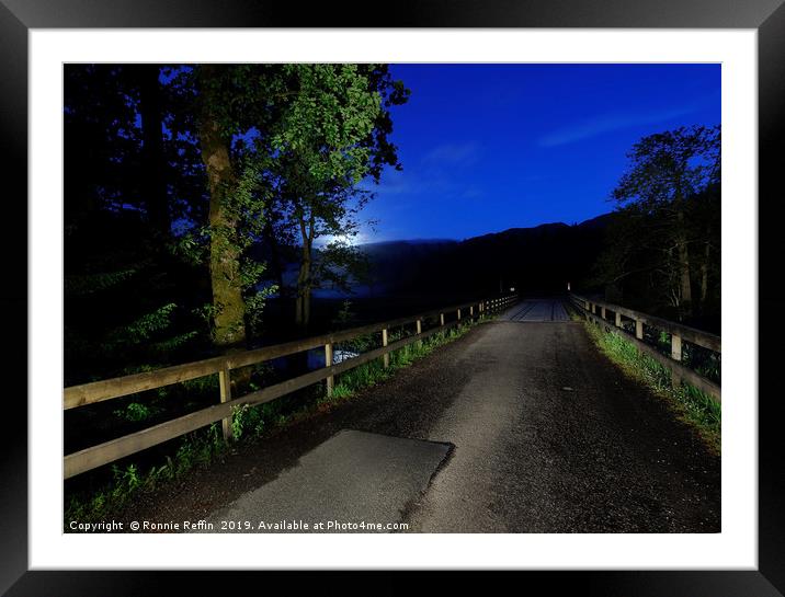 Midnight Bridge Framed Mounted Print by Ronnie Reffin