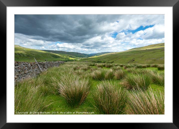 Yorkshire Dales - moors on the Buttertubs pass Framed Mounted Print by Chris Warham