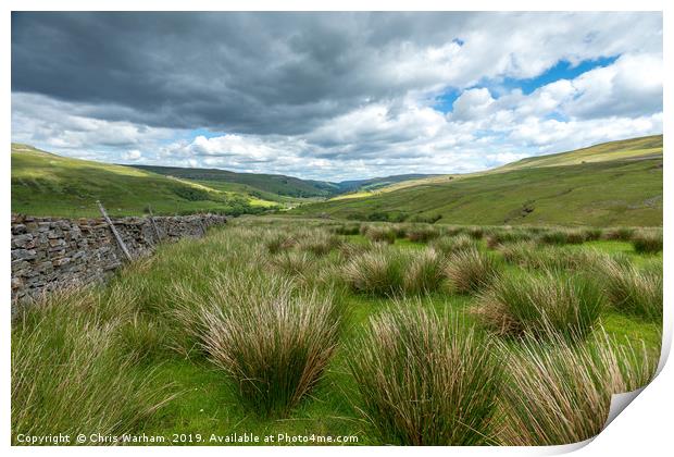 Yorkshire Dales - moors on the Buttertubs pass Print by Chris Warham