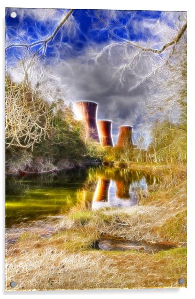 Power Station Ironbridge Fractals Acrylic by David French