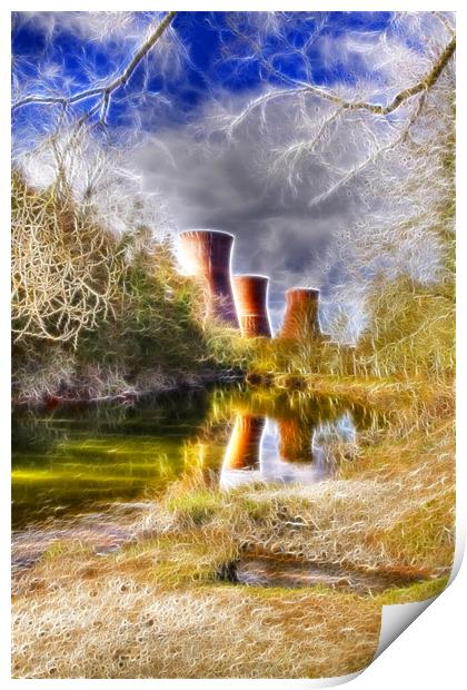 Power Station Ironbridge Fractals Print by David French