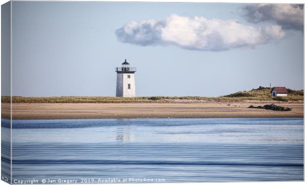Cape Cod Lighthouse Canvas Print by Jan Gregory