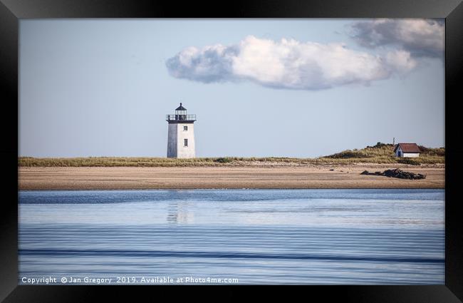 Cape Cod Lighthouse Framed Print by Jan Gregory