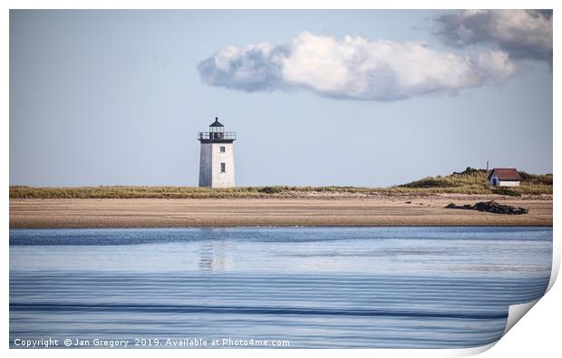 Cape Cod Lighthouse Print by Jan Gregory