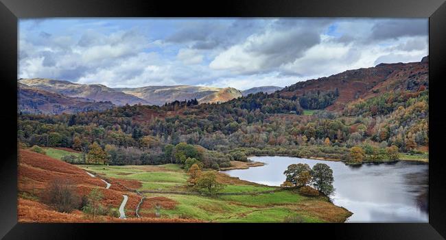 Rydal Panorama Framed Print by David McCulloch