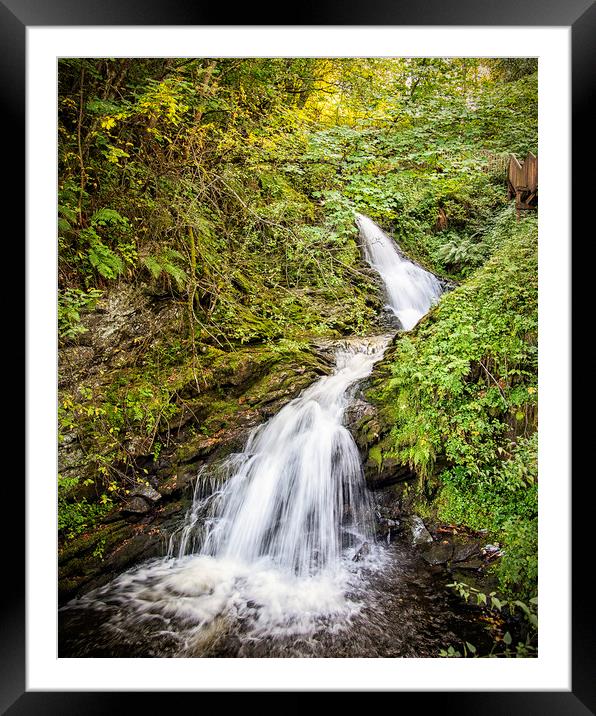 Trondheim Ilabekken Waterfall from Above Framed Mounted Print by Antony McAulay