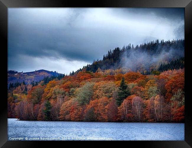 Pitlochry foliage in the Autumn, Scotland Framed Print by yvonne & paul carroll