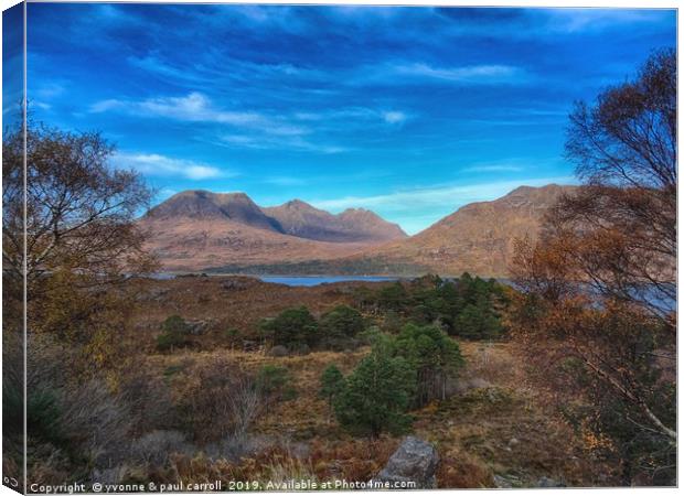 Torridon mountains, Scotland - from the NC500 road Canvas Print by yvonne & paul carroll