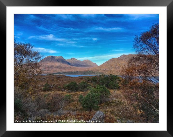 Torridon mountains, Scotland - from the NC500 road Framed Mounted Print by yvonne & paul carroll