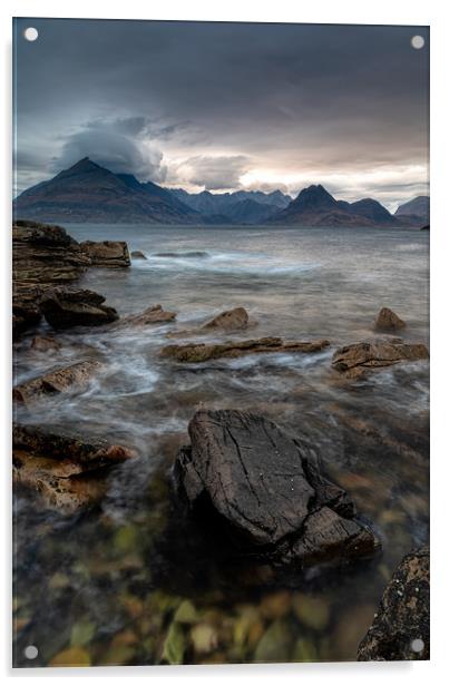 Elgol and the Black Cuillins Acrylic by Paul Andrews