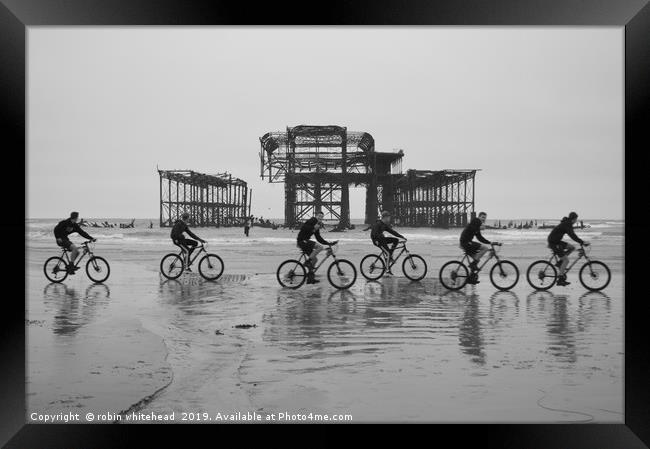 Low Rider on Brighton Beach  Framed Print by robin whitehead
