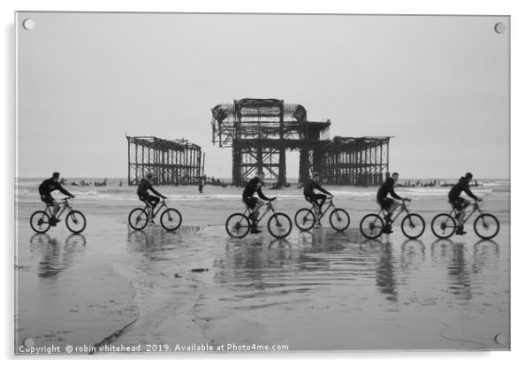 Low Rider on Brighton Beach  Acrylic by robin whitehead