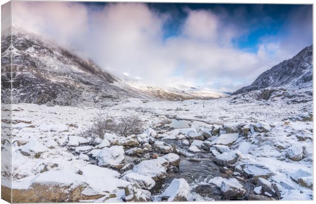 Winter valley Canvas Print by Jonathon barnett