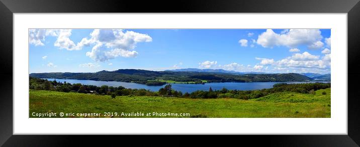lake windemere panorama Framed Mounted Print by eric carpenter