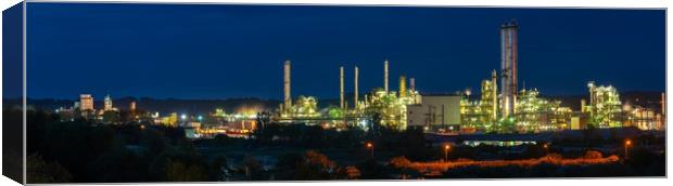 Barry industry lit by Dow Silicones UK  Canvas Print by Dean Merry