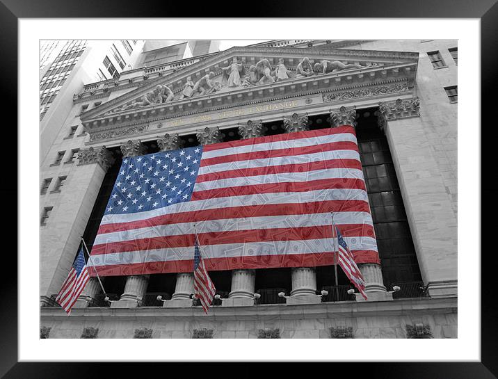 New York Stock Exchange Framed Mounted Print by Thomas Stroehle