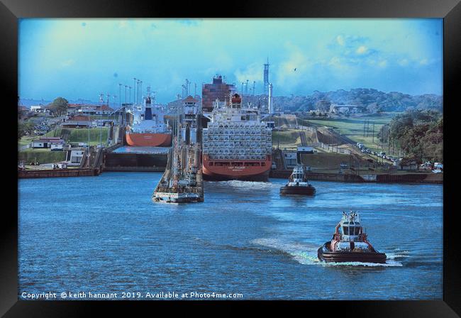 early morning on the panama canal Framed Print by keith hannant
