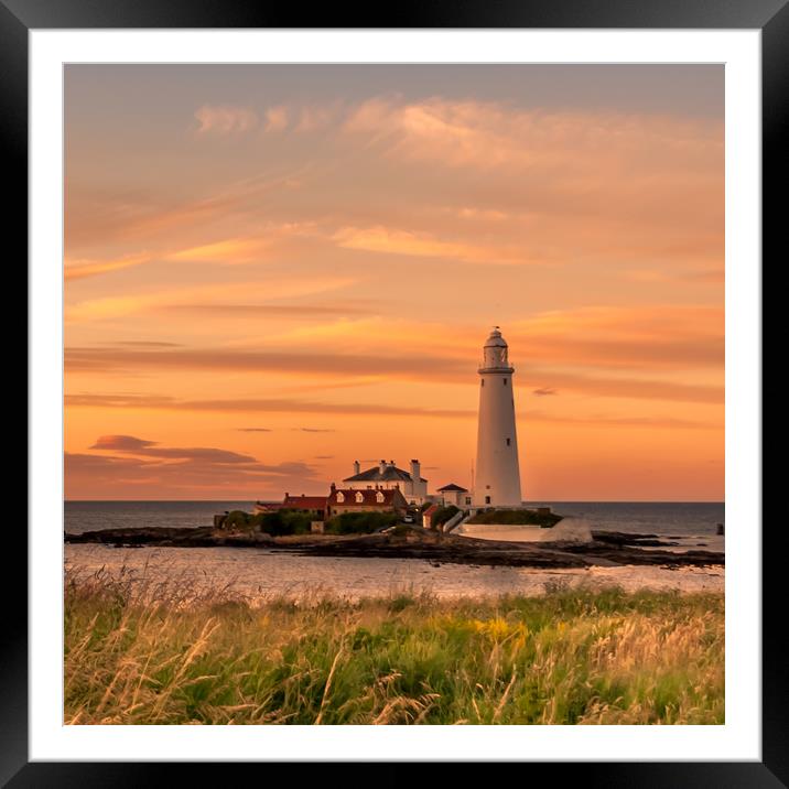 Summers evening sunset at St. Marys Framed Mounted Print by Naylor's Photography