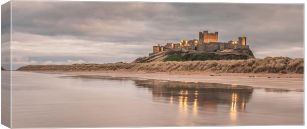 Reflections at Bamburgh Castle Canvas Print by Naylor's Photography