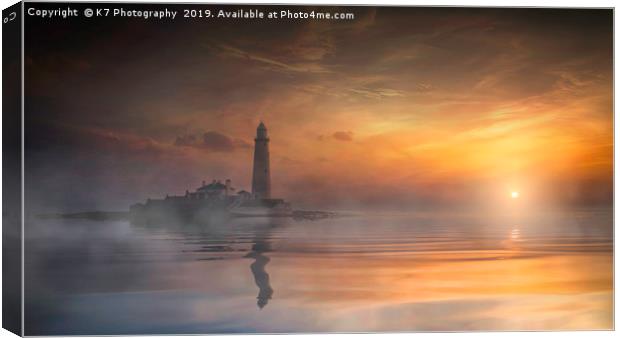 St Mary's in the Mist Canvas Print by K7 Photography