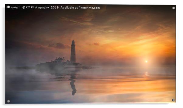St Mary's in the Mist Acrylic by K7 Photography