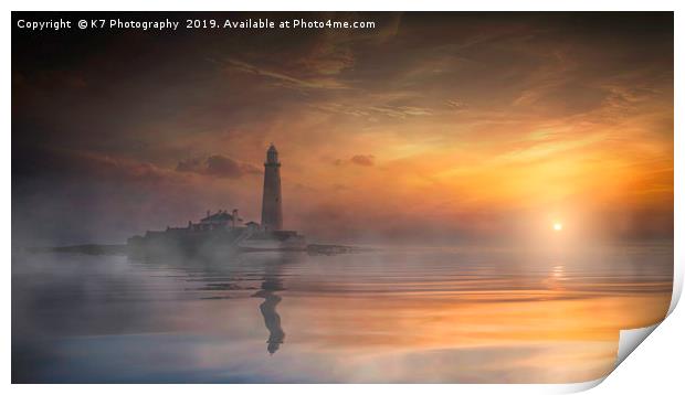 St Mary's in the Mist Print by K7 Photography