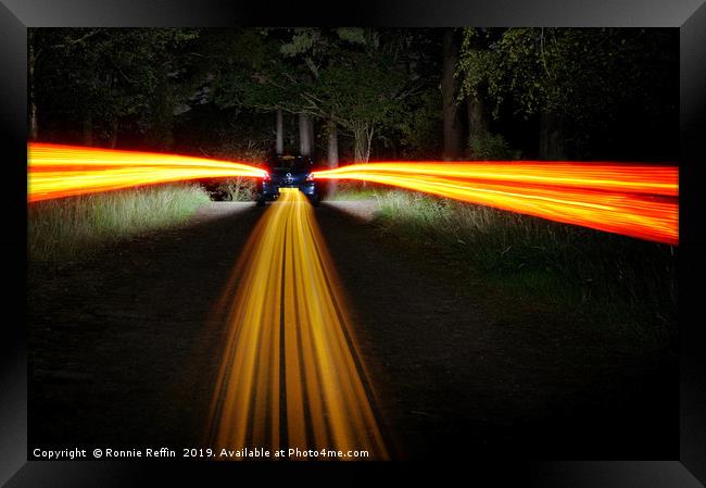 Middle Of The Road Framed Print by Ronnie Reffin