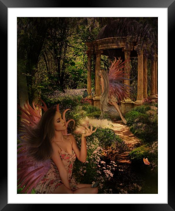 Fairy Forest Framed Mounted Print by Kim Slater