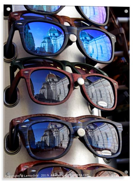 Florence Cathedral reflected in sunglasses Acrylic by Lensw0rld 