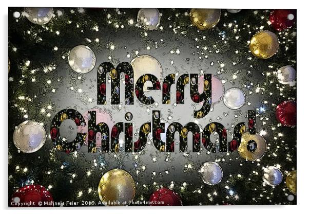 Sparkling Christmas Acrylic by Marinela Feier