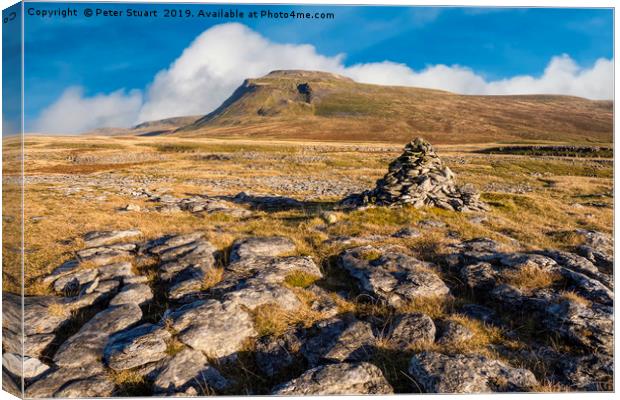 Ingleborough and Whernside in the Yorkshire Dales Canvas Print by Peter Stuart