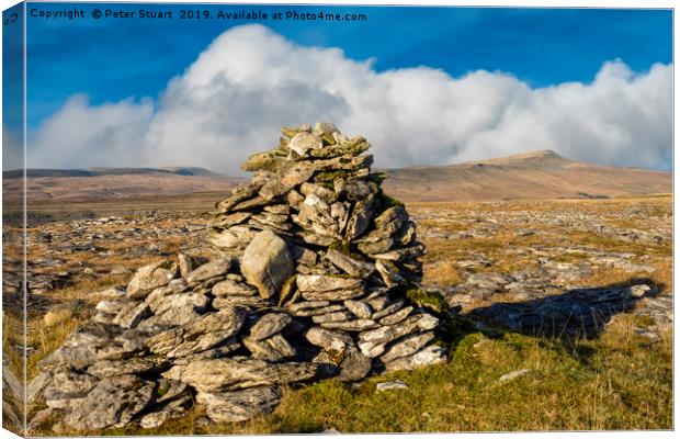 Ingleborough and Whernside in the Yorkshire Dales Canvas Print by Peter Stuart