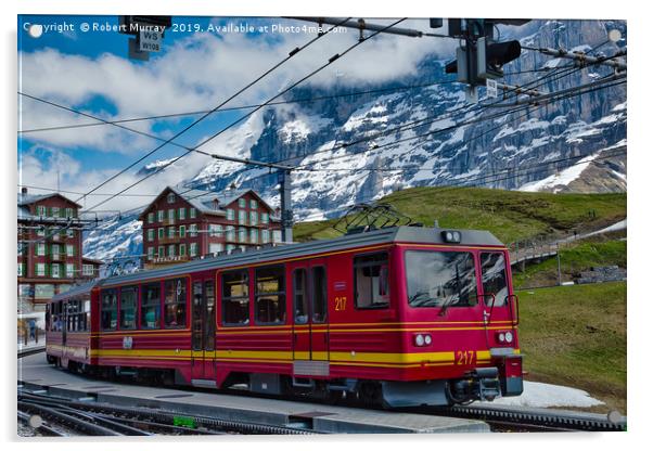 Cog Railway Train Switzerland Acrylic by Robert Murray