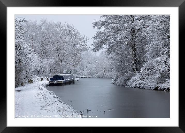 Macclesfield Canal in winter Framed Mounted Print by Chris Warham