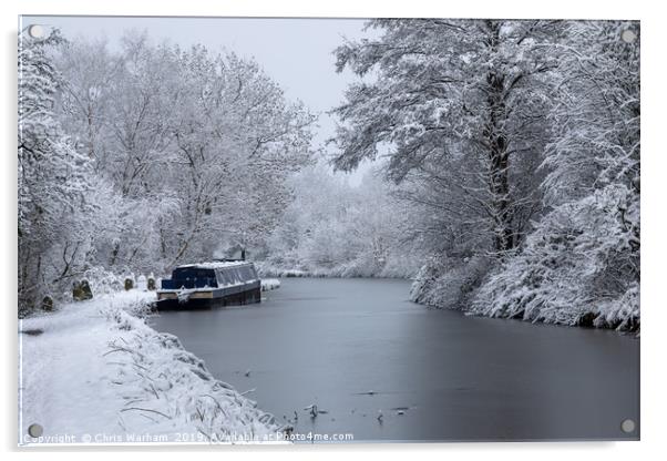 Macclesfield Canal in winter Acrylic by Chris Warham