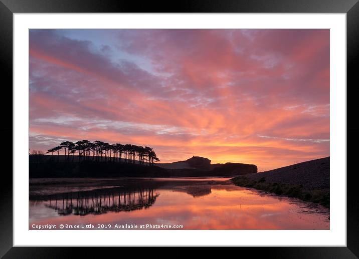 Dramatic sunrise at Budleigh Salterton Framed Mounted Print by Bruce Little