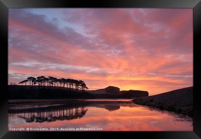 Dramatic sunrise at Budleigh Salterton Framed Print by Bruce Little