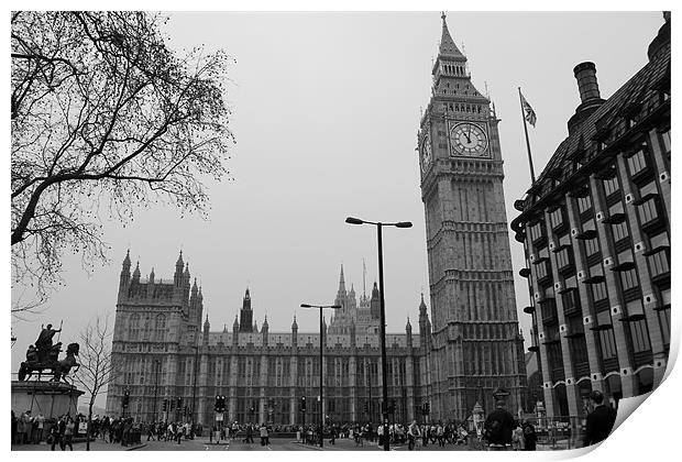 Big Ben & Parliment Print by kelly Draper