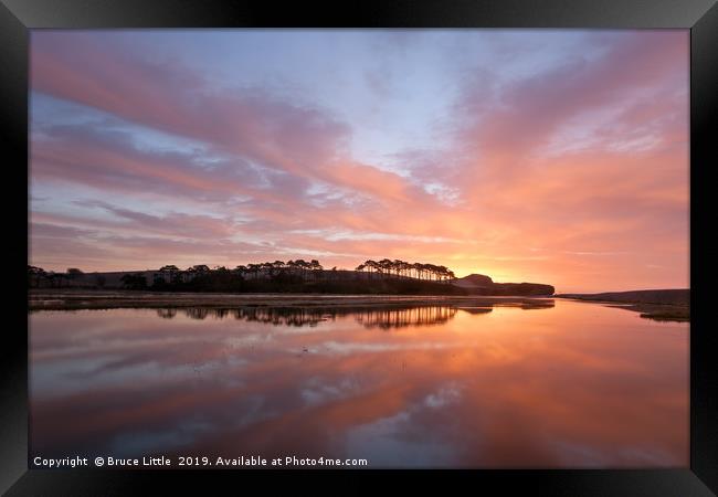 Dramatic sunrise at Budleigh Salterton Framed Print by Bruce Little