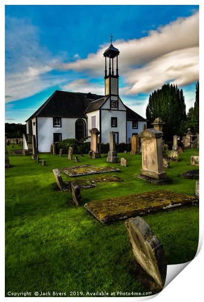 Dalserf Kirk Print by Jack Byers