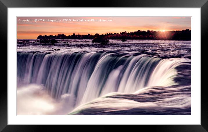 Horseshoe Falls, Niagara, Canada. Framed Mounted Print by K7 Photography