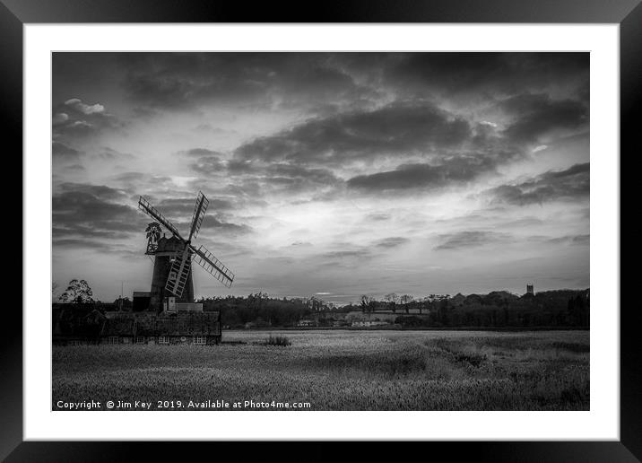 Cley Windmill Norfolk Framed Mounted Print by Jim Key