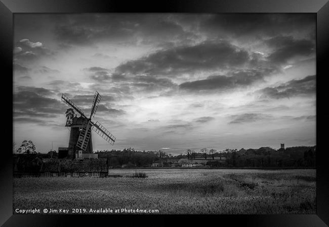 Cley Windmill Norfolk Framed Print by Jim Key