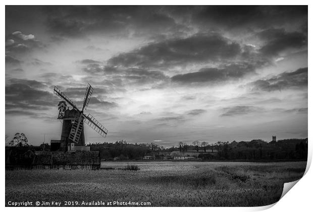 Cley Windmill Norfolk Print by Jim Key