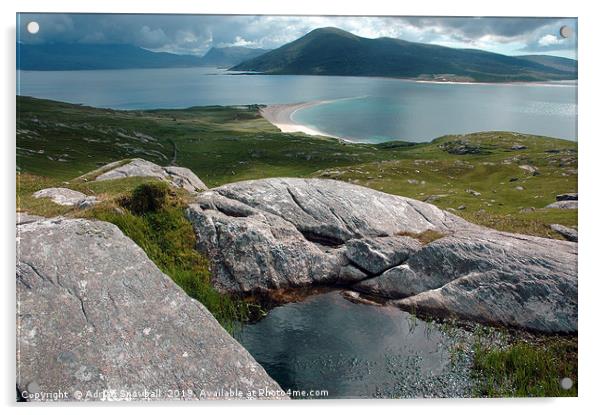 The Corran Ra, Taransay Acrylic by Adrian Snowball