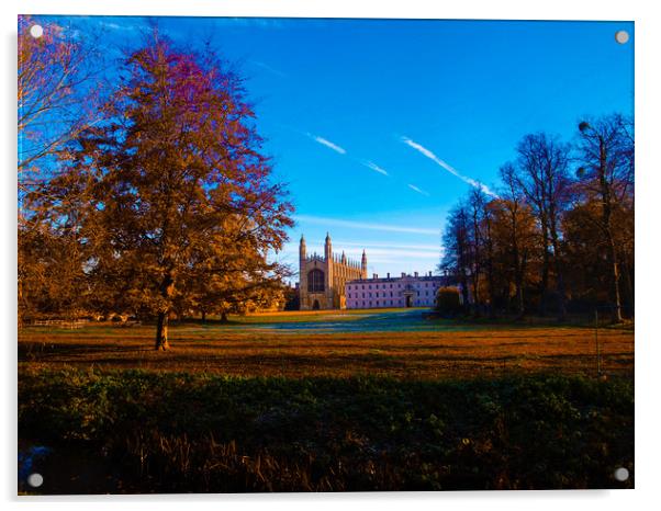 Kings College in Cambridge  Acrylic by Simon Hill