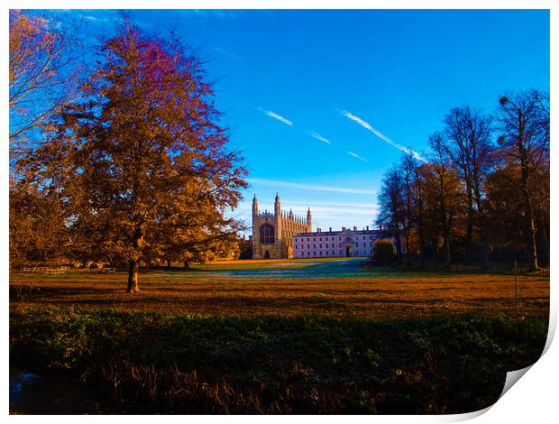 Kings College in Cambridge  Print by Simon Hill